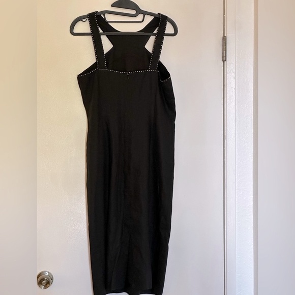 Lauren Ralph Lauren Black Linen Sheath Dress Size 8 - Midi Classic Summer Fall - Picture 8 of 8